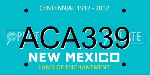 ACA339 New Mexico License Plate
