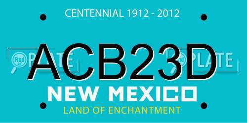 ACB23D New Mexico License Plate