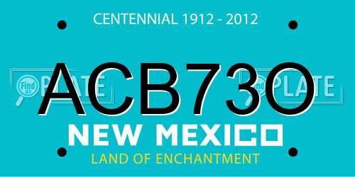 ACB73O New Mexico License Plate