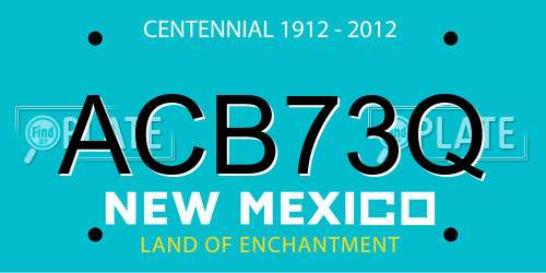 ACB73Q New Mexico License Plate