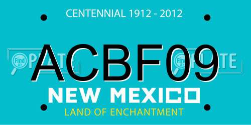 ACBF09 New Mexico License Plate