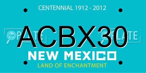 ACBX30 New Mexico License Plate