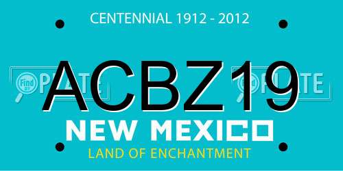 ACBZ19 New Mexico License Plate