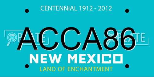 ACCA86 New Mexico License Plate