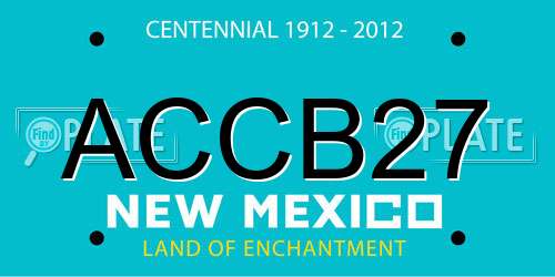 ACCB27 New Mexico License Plate