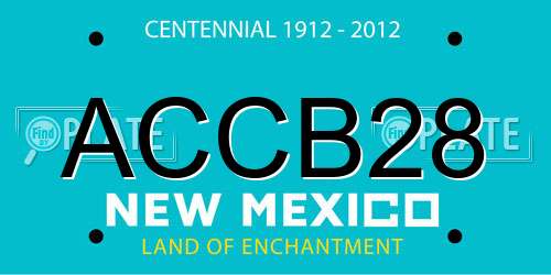 ACCB28 New Mexico License Plate