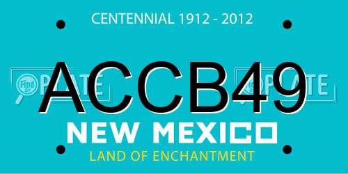 ACCB49 New Mexico License Plate