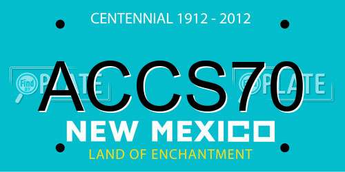 ACCS70 New Mexico License Plate