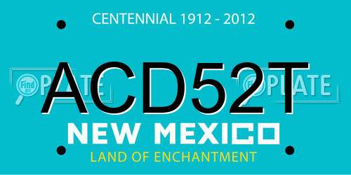 ACD52T New Mexico License Plate