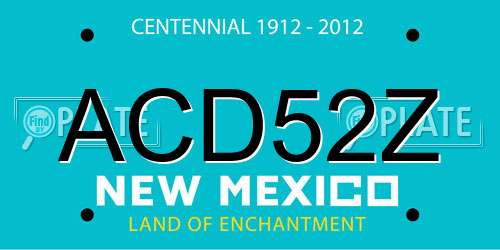 ACD52Z New Mexico License Plate