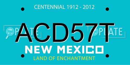 ACD57T New Mexico License Plate