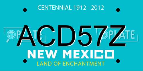 ACD57Z New Mexico License Plate