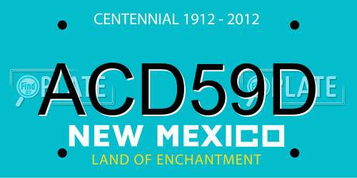 ACD59D New Mexico License Plate
