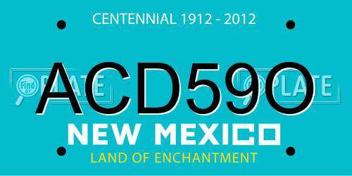 ACD59O New Mexico License Plate