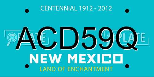 ACD59Q New Mexico License Plate