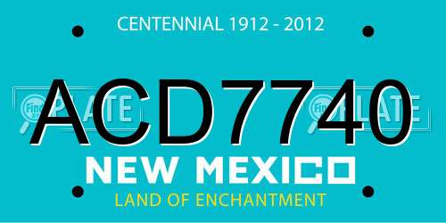 ACD7740 New Mexico License Plate