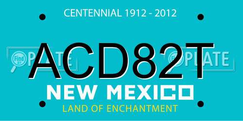 ACD82T New Mexico License Plate