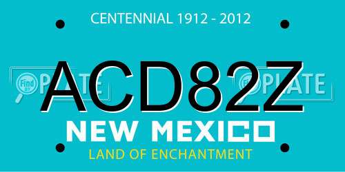 ACD82Z New Mexico License Plate
