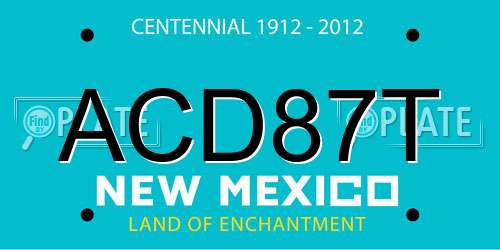 ACD87T New Mexico License Plate