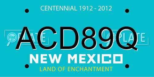 ACD89Q New Mexico License Plate
