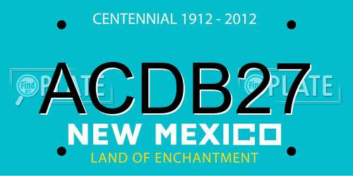 ACDB27 New Mexico License Plate