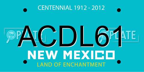 ACDL61 New Mexico License Plate