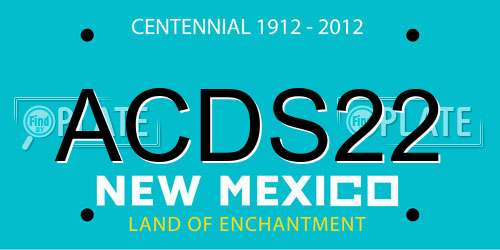 ACDS22 New Mexico License Plate