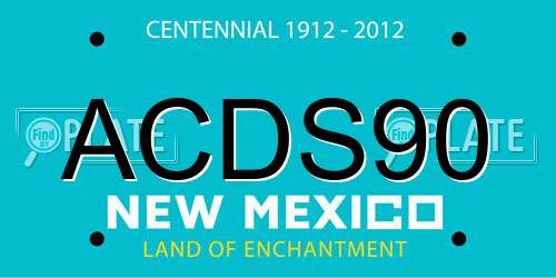 ACDS90 New Mexico License Plate