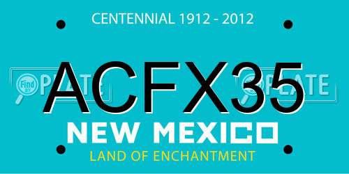ACFX35 New Mexico License Plate