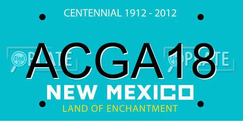 ACGA18 New Mexico License Plate