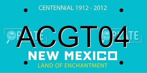 ACGT04 New Mexico License Plate