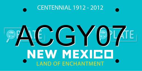 ACGY07 New Mexico License Plate