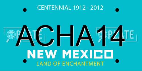 ACHA14 New Mexico License Plate