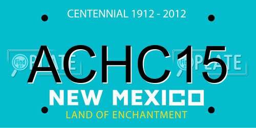 ACHC15 New Mexico License Plate