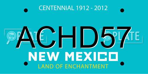 ACHD57 New Mexico License Plate