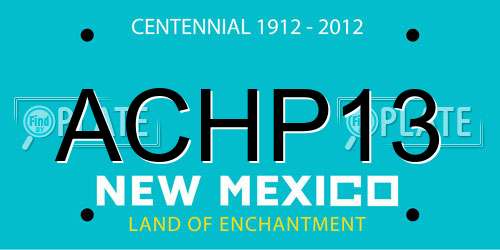 ACHP13 New Mexico License Plate