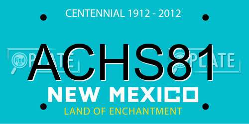 ACHS81 New Mexico License Plate