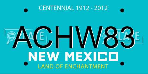 ACHW83 New Mexico License Plate