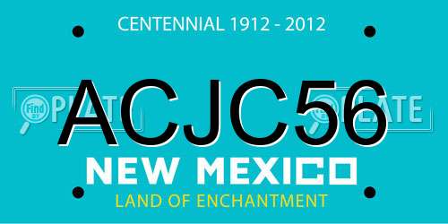 ACJC56 New Mexico License Plate