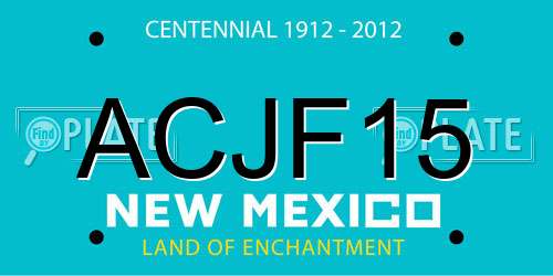 ACJF15 New Mexico License Plate