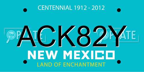 ACK82Y New Mexico License Plate