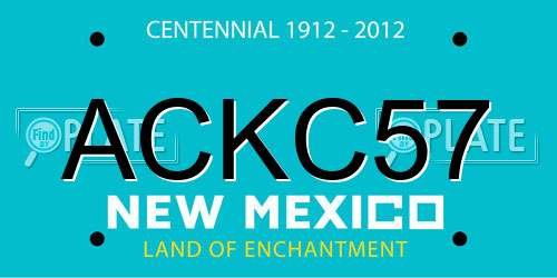 ACKC57 New Mexico License Plate