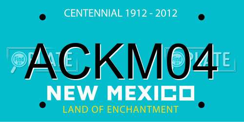 ACKM04 New Mexico License Plate