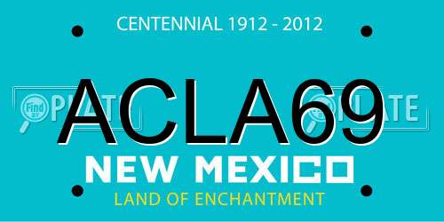 ACLA69 New Mexico License Plate