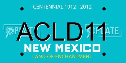 ACLD11 New Mexico License Plate