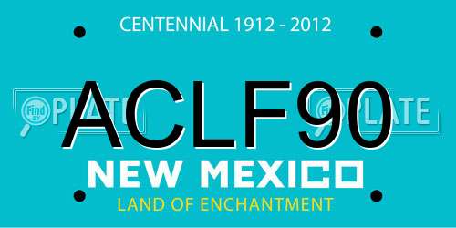 ACLF90 New Mexico License Plate