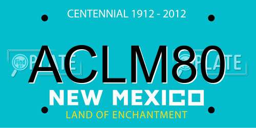 ACLM80 New Mexico License Plate