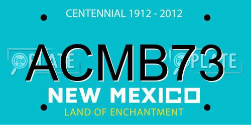 ACMB73 New Mexico License Plate