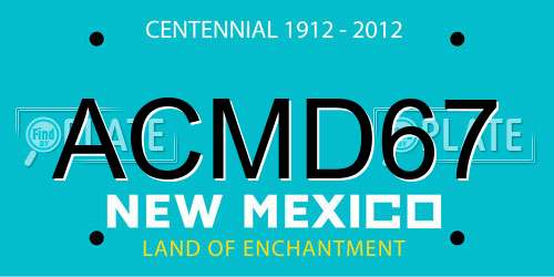 ACMD67 New Mexico License Plate
