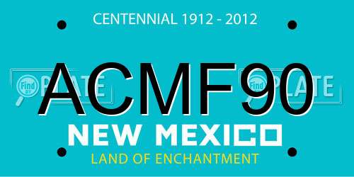 ACMF90 New Mexico License Plate